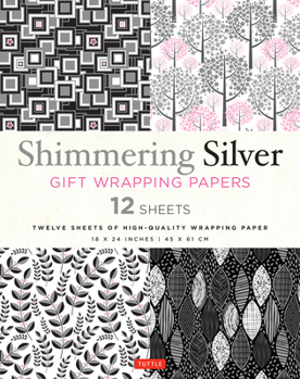 Misc. Shimmering Silver Gift Wrapping Papers - 12 Sheets: 18 X 24 Inch (45 X 61 CM) Wrapping Paper Book