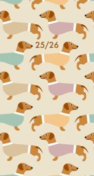 Diary Woof 2-Year 2025-26 3.5 X 6.5 Monthly Pocket Planner Book