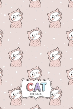 Cat Journal: Personal Diary for Girls. Blank and Lined Pages with Cute Cat Illustrations, Mood Tracker, Outfit Planner and Highs and Lows Pages.