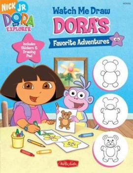 Paperback Dora's Favorite Adventures [With Stickers and Drawing Pad] Book