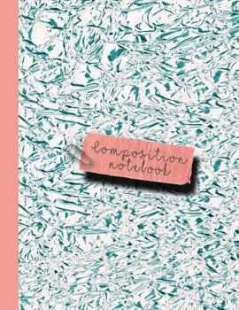 Composition Notebook : Large Sparkle Glitter School or Academic College Ruled Notebook for Girls and Women - Green Crinkle Sparkle