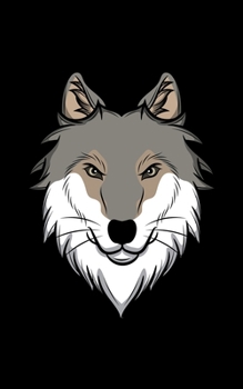 Notebook: Wolf Head Illustration - 100 Graph Paper Pages - Soft Cover - Small Size - 5 x 8 inch