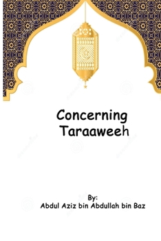 Paperback Concerning Taraaweeh Book