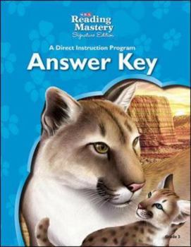 Paperback Reading Mastery Reading/Literature Strand Grade 3, Answer Key Book