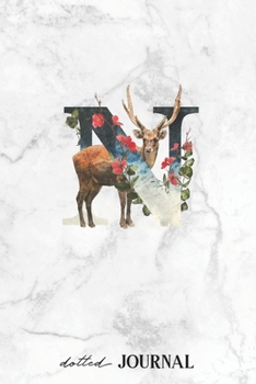 Dotted Journal: Letter N Monogram - Dotted Grid Journals & Notebook 120 pages, Writing Book, Small gift for friends or family - White Marble Design (6x9)