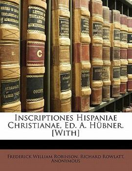 Paperback Inscriptiones Hispaniae Christianae, Ed. A. Hübner. [with] Book