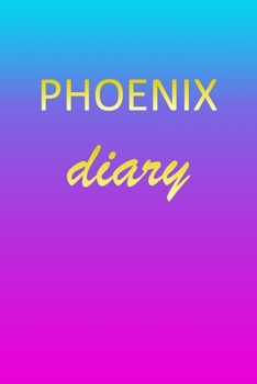 Phoenix: Journal Diary | Personalized First Name Personal Writing | Letter P Blue Purple Pink Gold Effect Cover | Daily Diaries for Journalists & ... Taking | Write about your Life & Interests