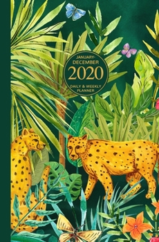 January - December 2020 Daily & Weekly Planner: Mini Calendar; Bonus Word Search Puzzles; Cheetahs In The Jungle