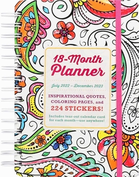 Spiral-bound 2023 Coloring Planner Book