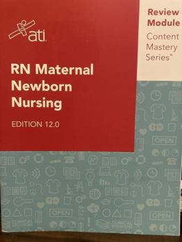 Paperback RN Maternal Newborn Nursing Edition 12.0 ATI Review Module Content Mastery Series Book