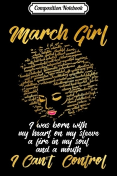 Composition Notebook: I'm a March Girl Funny Birthday for Women Journal/Notebook Blank Lined Ruled 6x9 100 Pages