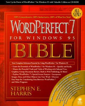 Paperback WordPerfect 7 for Windows 95 Bible Book