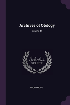 Paperback Archives of Otology; Volume 11 Book