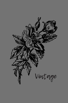 Vintage: Notizbuch - Notebook - Journal - Rosen-Motiv - Insgesamt 135 Seiten - Liniert - Maße ca. DIN A5