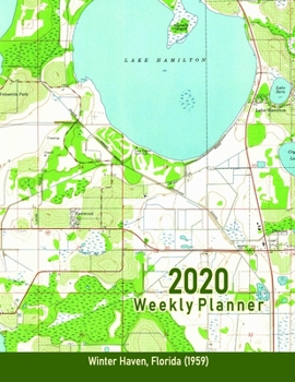 Paperback 2020 Weekly Planner: Winter Haven, Florida (1959): Vintage Topo Map Cover Book