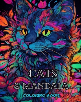 Paperback Cats with Mandalas - Adult Coloring Book. Beautiful Coloring Pages: for Adults Relaxation and Stress Relief Book