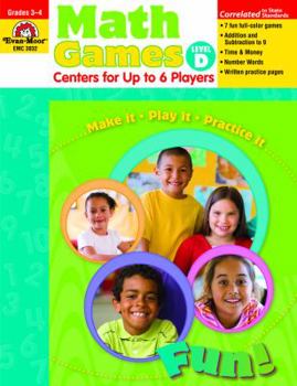 Paperback Math Games: Centers for Up to 6 Players, Level D Book