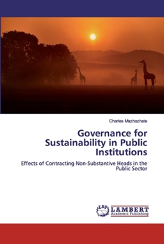 Paperback Governance for Sustainability in Public Institutions Book