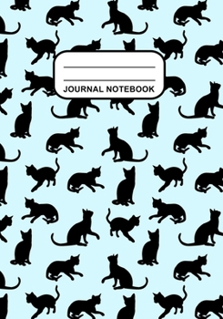 Paperback Journal Notebook: Journal, Notebook, Or Diary - Cat Pattern Cover Design - 120 Blank Lined Pages - 7" X 10" - Matte Finished Soft Cover Book