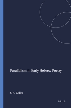 Paperback Parallelism in Early Hebrew Poetry Book