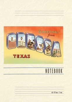 Paperback Vintage Lined Notebook Greetings from Odessa, Texas Book