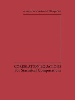 Paperback Correlation Equations: For Statistical Computations Book