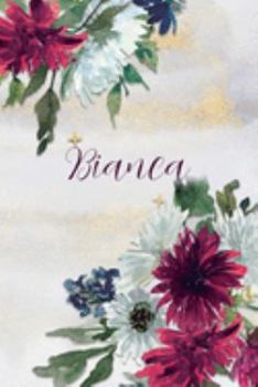Bianca: Personalized Journal Gift Idea  for Women (Burgundy and White Mums)