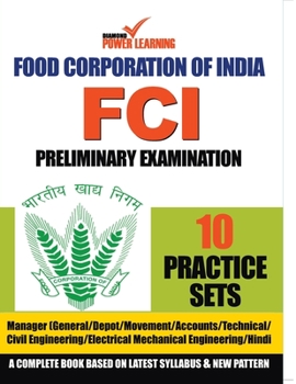 Paperback Food Corporation of India (FCI), Preliminary Examination 2019, in English (MANAGER) 10 PTP, English, Numerical Ability & Reasoning Ability Book
