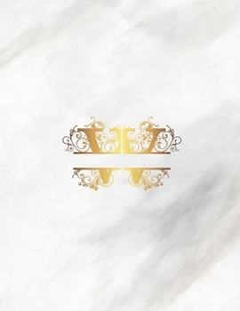 Paperback W: Monogram Initial Weekly Academic Planner Marble 8.5 x 11 Book