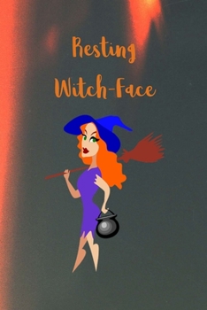 Resting Witch-Face: Funny witch pun lined paperback jotter notebook