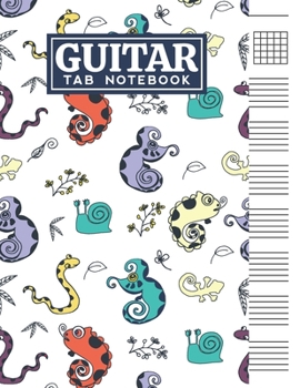 Guitar Tab Notebook: Blank 6 Strings Chord Diagrams & Tablature Music Sheets with Cute Animals Themed Cover Design