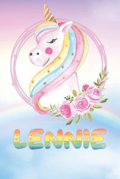 Paperback Lennie: Lennie's Unicorn Personal Custom Named Diary Planner Perpetual Calendar Notebook Journal 6x9 Personalized Customized G Book