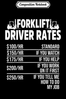 Paperback Composition Notebook: Forklift Operator Rate Funny Driver Journal/Notebook Blank Lined Ruled 6x9 100 Pages Book