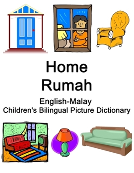 Paperback English-Malay Home / Rumah Children's Bilingual Picture Dictionary Book