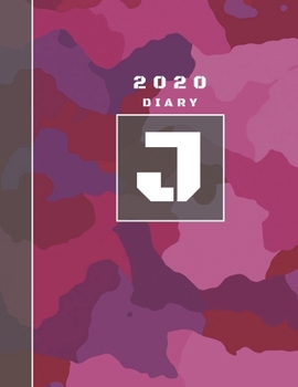 Paperback Personalised 2020 Diary Week To View Planner: A4 Letter E Pink Camo Camouflage Organiser And Planner For The Year Ahead, School, Business, Office, Wor Book