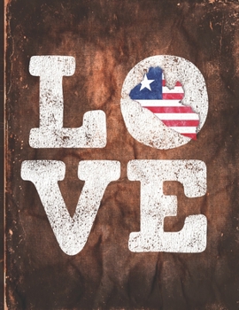 Paperback Love: Liberia Flag Cute Personalized Gift for Liberian Friend Undated Planner Daily Weekly Monthly Calendar Organizer Journa Book