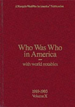 Hardcover Who Was Who in America: With World Notables (1989-1993) Book