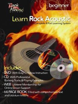 Paperback Learn Rock Acoustic - Beginner Level: A Complete 4-Part Learning System [With CD and DVD] Book