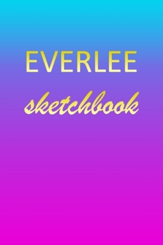 Everlee: Sketchbook | Blank Imaginative Sketch Book Paper | Pink Blue Gold Custom Letter E Personalized Cover | Teach & Practice Drawing for ... Doodle Pad | Create, Imagine & Learn to Draw