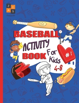 Paperback baseball activity book for kids 4-8: baseball gift for kids age 4 and up Book