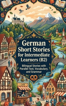 Paperback German Short Stories for Intermediate Learners (B2): Bilingual Stories with Parallel Text, Vocabulary, and Grammar Book