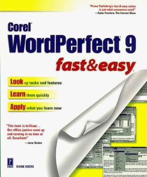 Paperback WordPerfect 9 Fast and Easy Book