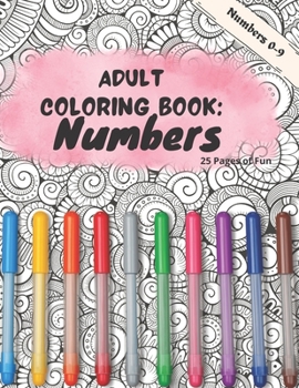 Paperback Adult Coloring Book: Numbers Book