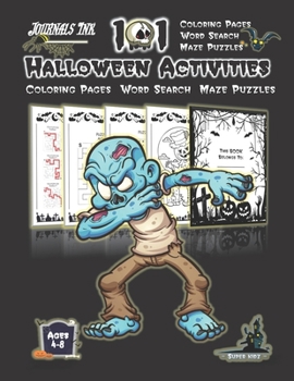 Halloween Activity Book for Kids Ages 4-8: 101 Puzzle Pages. COLORING - MAZES - WORD SEARCH. Custom Art Interior. Cute fun gift! Dabbing Blue Zombie. SUPER KIDZ (AS12)