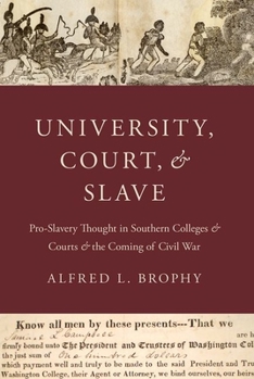 Paperback University, Court, and Slave: Pro-Slavery Thought in Southern Colleges and Courts and the Coming of Civil War Book