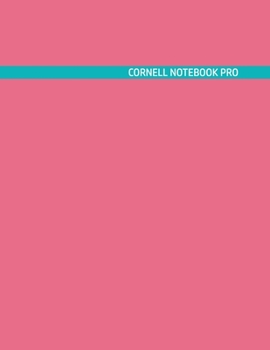 Paperback Cornell Notebook Pro: Large Note Taking System For School And University. College Ruled Pretty Light Notes. Modern Pink Trapper Kipper Green Book