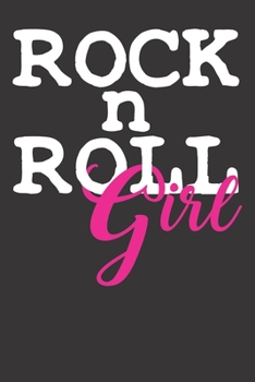 Paperback Notebook: Rock N Roll Music Rocker Cool Gift Dot Grid 6x9 120 Pages Book