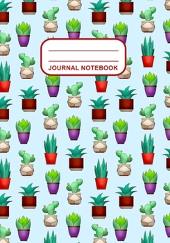 Paperback Journal Notebook: Journal, Notebook, Or Diary - Succulents Pattern Cover Design - 120 Blank Lined Pages - 7" X 10" - Matte Finished Soft Book