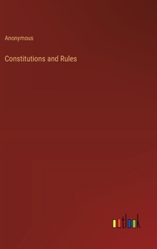 Hardcover Constitutions and Rules Book