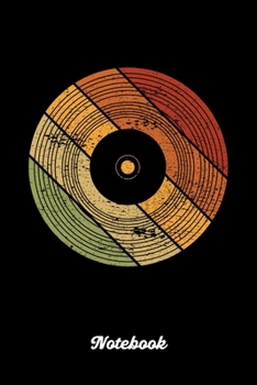 Notebook: Retro Vintage Vinyl. Ruled Composition Notebook to Take Notes at Work. Lined Bullet Point Diary, To-Do-List or Journal For Men and Women.